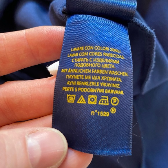 Polo Ralph Lauren Navy Blue Cold Shoulder short sleeve flare bottom dress size 7 - Picture 9 of 13